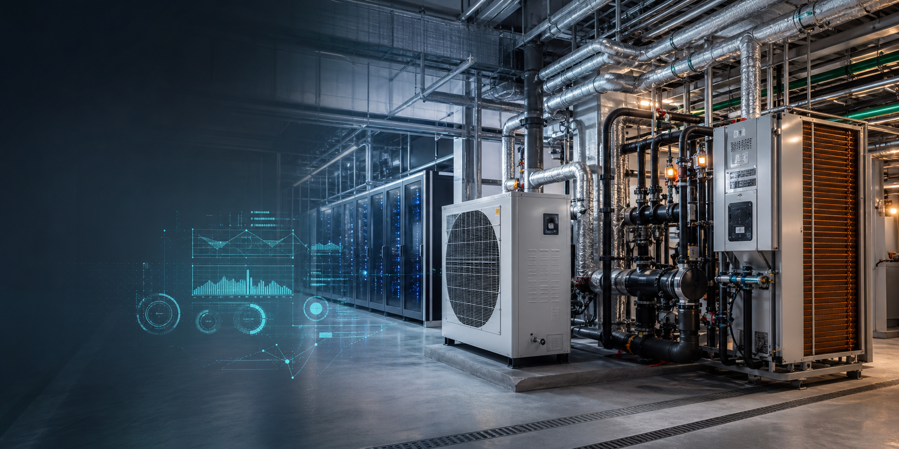Thermo-Digital HVAC Engineering, Wärmepumpenoptimierung, Data Center Cooling und KI-gestütztes Energiemonitoring
