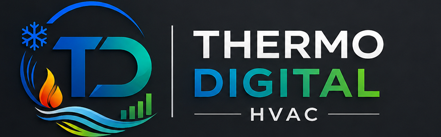 Thermo-Digital Logo von Engineering & AI Solutions für HVAC, Wärmepumpen, Energieeffizienz und AI Engineering
