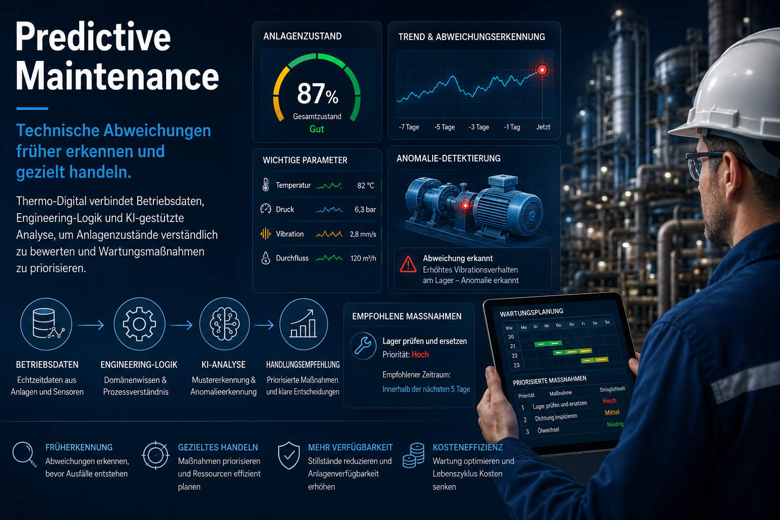 Predictive-Maintenance-Dashboard zur frühen Erkennung technischer Abweichungen